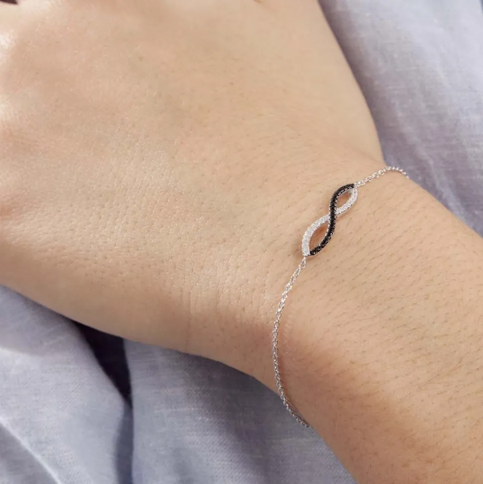 Bracelet Prudentia Argent Blanc Oxyde De Zirconium