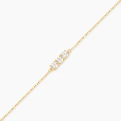 Bracelet Pryderi Or Jaune Oxyde De Zirconium
