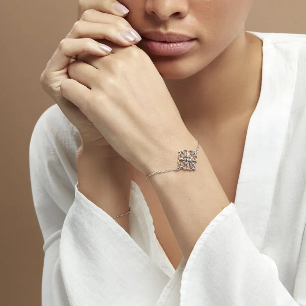 Bracelet Raelene Argent Blanc|Marc Orian New