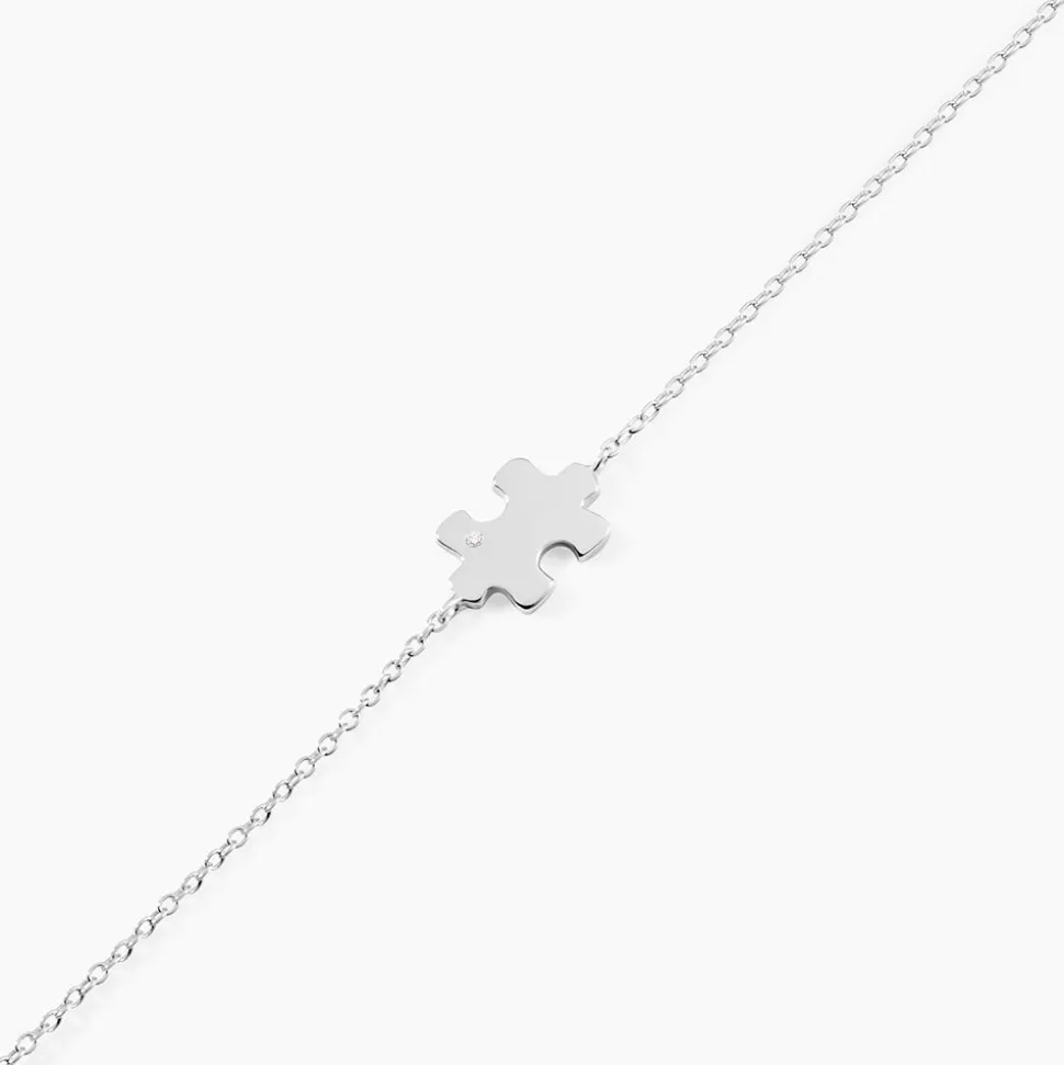 Bracelet Réjane Argent Blanc Oxyde De Zirconium