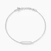 Bracelet Saddie Argent Blanc