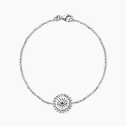Bracelet Salvia Argent Blanc Opale
