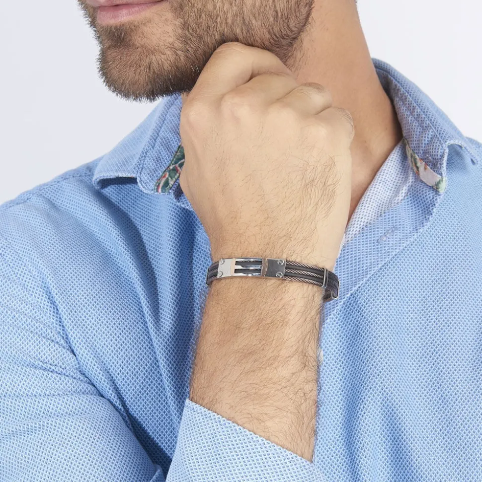 Bracelet Sawssan Or Acier Bicolore
