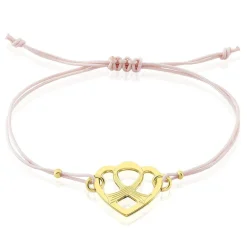 Bracelet Solidaire Lutte Contre Le Cancer Laiton Doré|Marc Orian Hot