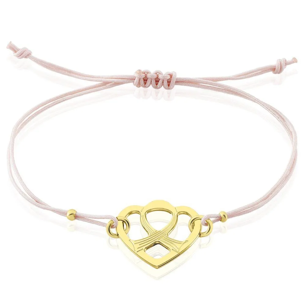 Bracelet Solidaire Lutte Contre Le Cancer Laiton Doré|Marc Orian Hot