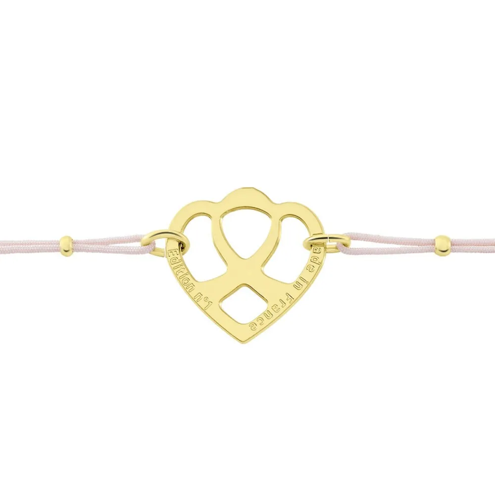 Bracelet Solidaire Lutte Contre Le Cancer Laiton Doré|Marc Orian Hot
