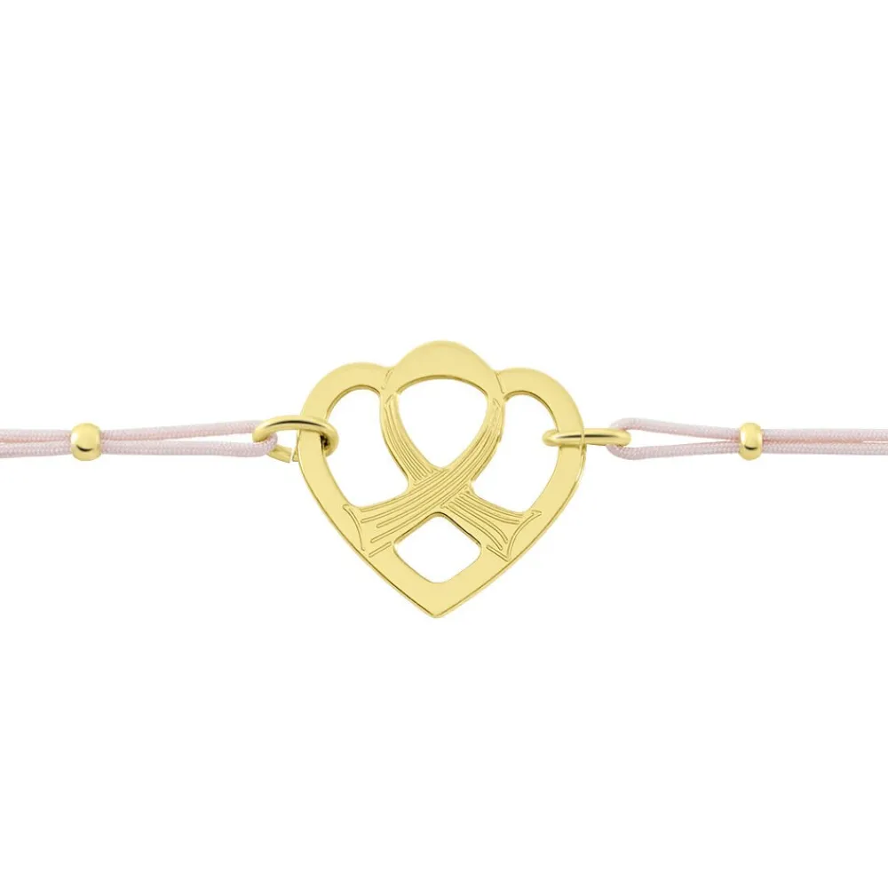 Bracelet Solidaire Lutte Contre Le Cancer Laiton Doré|Marc Orian Hot
