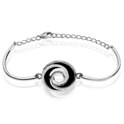 Bracelet Spirale Cera Argent Blanc Céramique Et Oxyde De Zirconium|Marc Orian Clearance