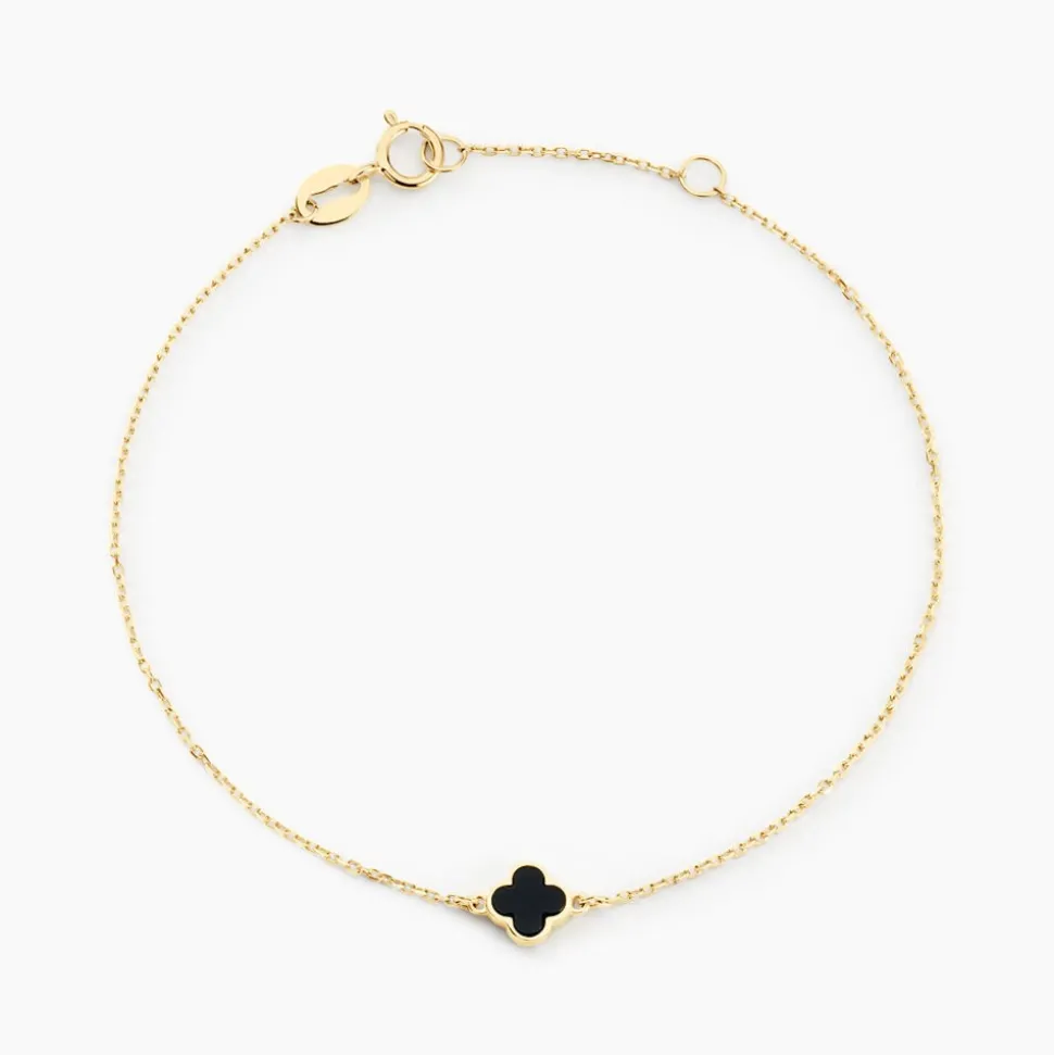 Bracelet Stellya Or Jaune Onyx