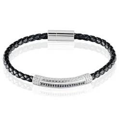 Bracelet Steph Acier Blanc Oxyde Noir|Marc Orian Clearance