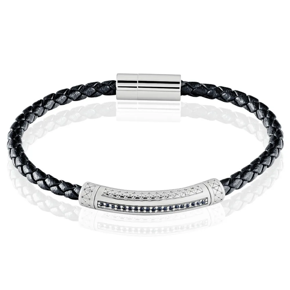 Bracelet Steph Acier Blanc Oxyde Noir|Marc Orian Clearance