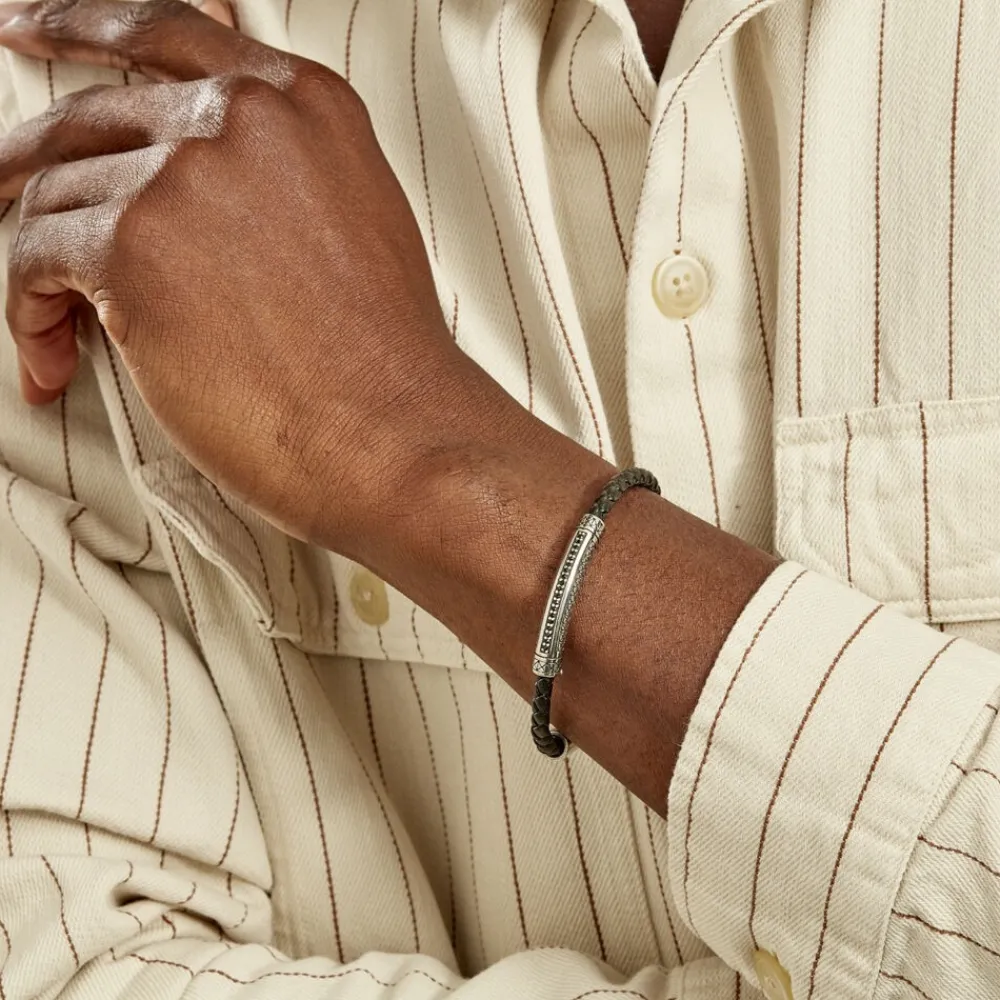 Bracelet Steph Acier Blanc Oxyde Noir|Marc Orian Clearance