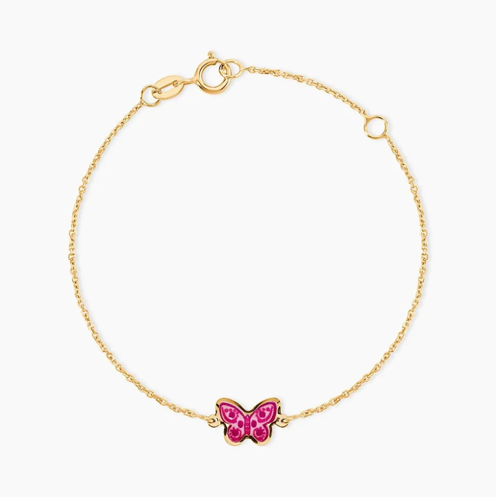 Bracelet Sulivia Papillon Or Jaune