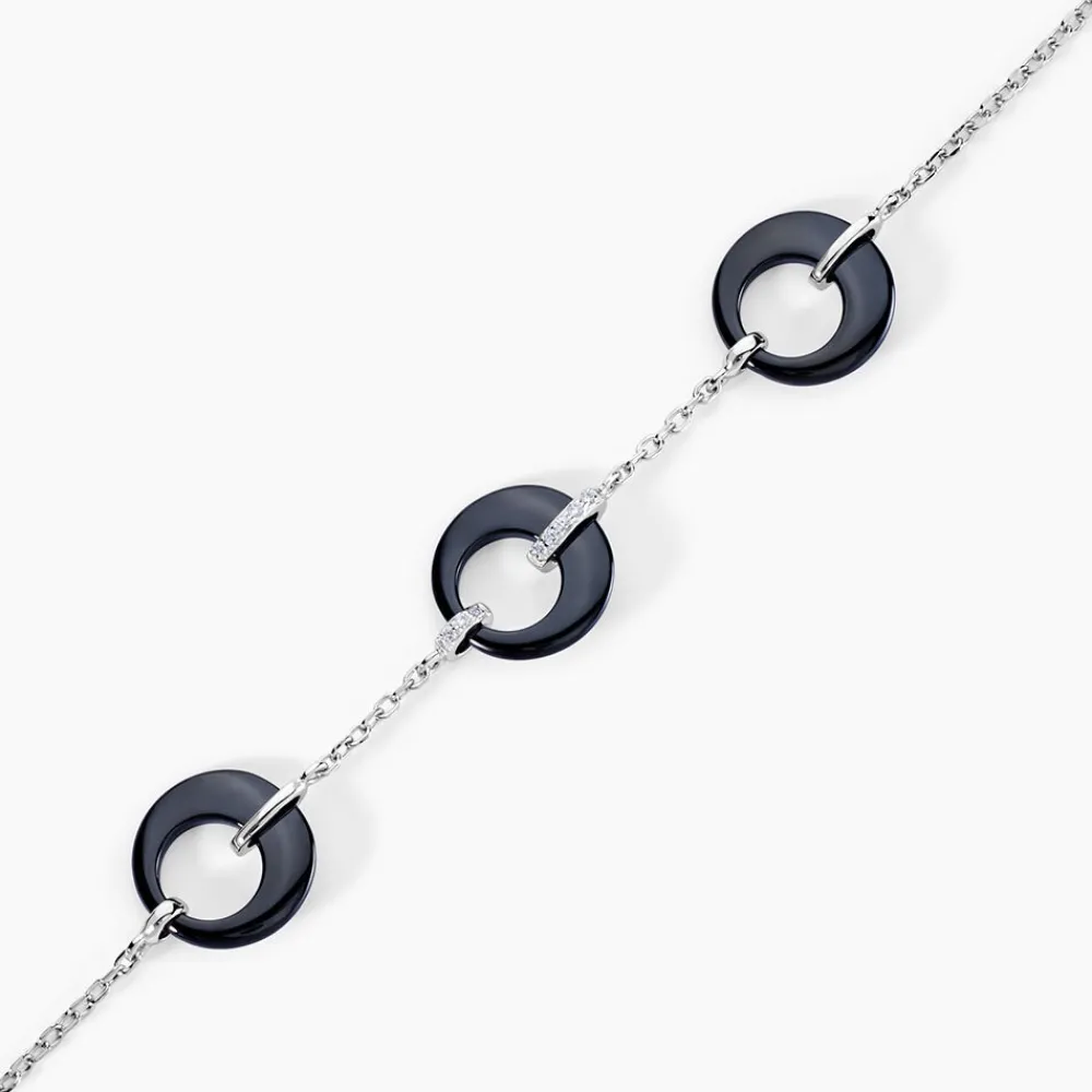 Bracelet Suzanne Argent Blanc Céramique Et Oxyde De Zirconium|Marc Orian