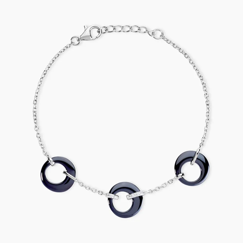 Bracelet Suzanne Argent Blanc Céramique Et Oxyde De Zirconium|Marc Orian