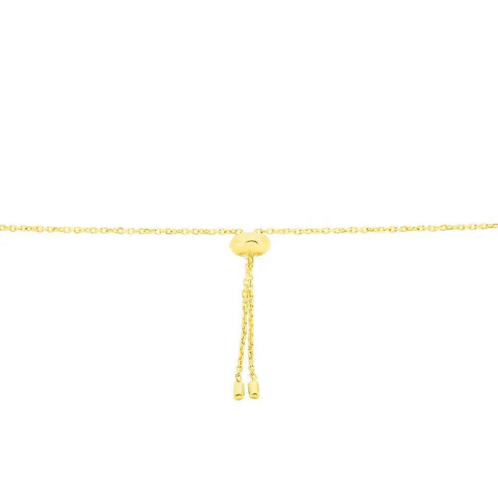 Bracelet Tesnimae Or Jaune Oxyde De Zirconium Et Perle De Culture