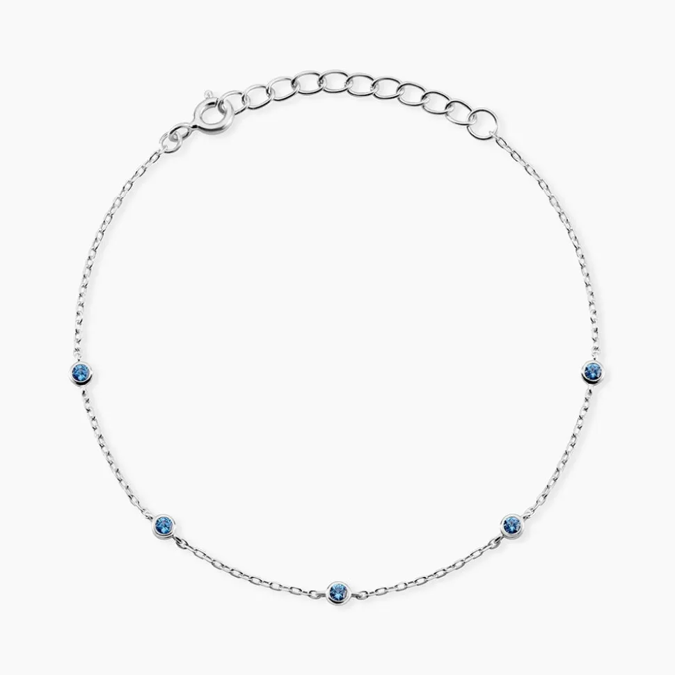 Bracelet Thesee Argent Blanc Oxyde De Zirconium