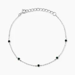 Bracelet Thesee Argent Blanc Spinelle