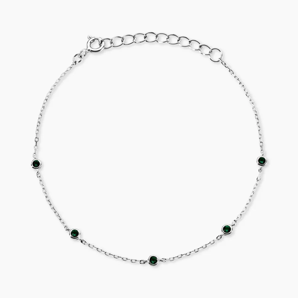 Bracelet Thesee Argent Blanc Spinelle