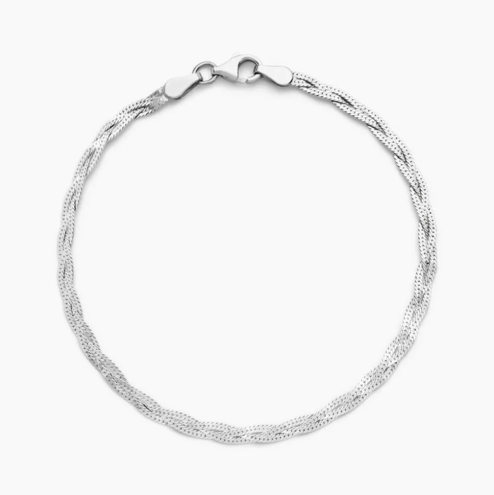 Bracelet Tissia Argent Blanc