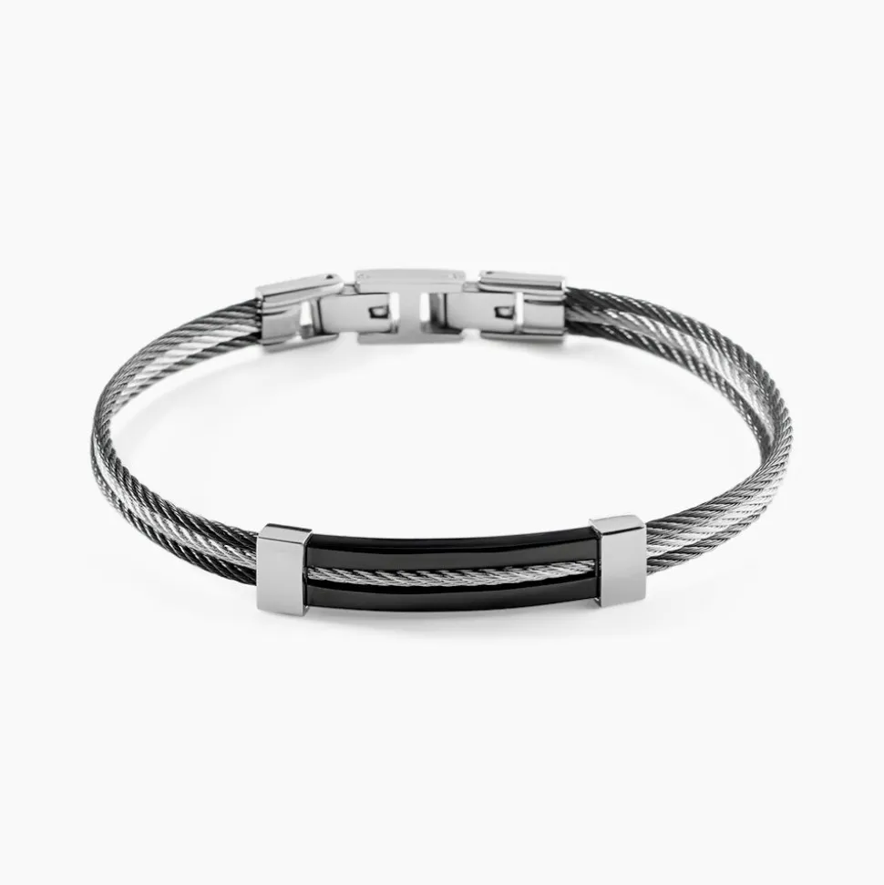 Bracelet Tobby Acier Blanc Cristal