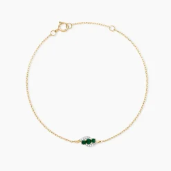 Bracelet Trinitie Or Jaune Emeraude Diamant|Marc Orian
