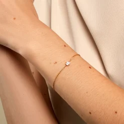 Bracelet Valentyne Plaque Or Jaune Oxyde De Zirconium|Marc Orian Outlet