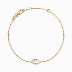 Bracelet Valentyne Plaque Or Jaune Oxyde De Zirconium|Marc Orian Clearance