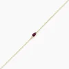 Bracelet Valora Or Jaune Rhodolite Oxyde De Zirconium