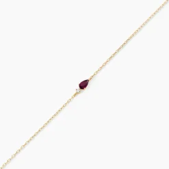 Bracelet Valora Or Jaune Rhodolite Oxyde De Zirconium