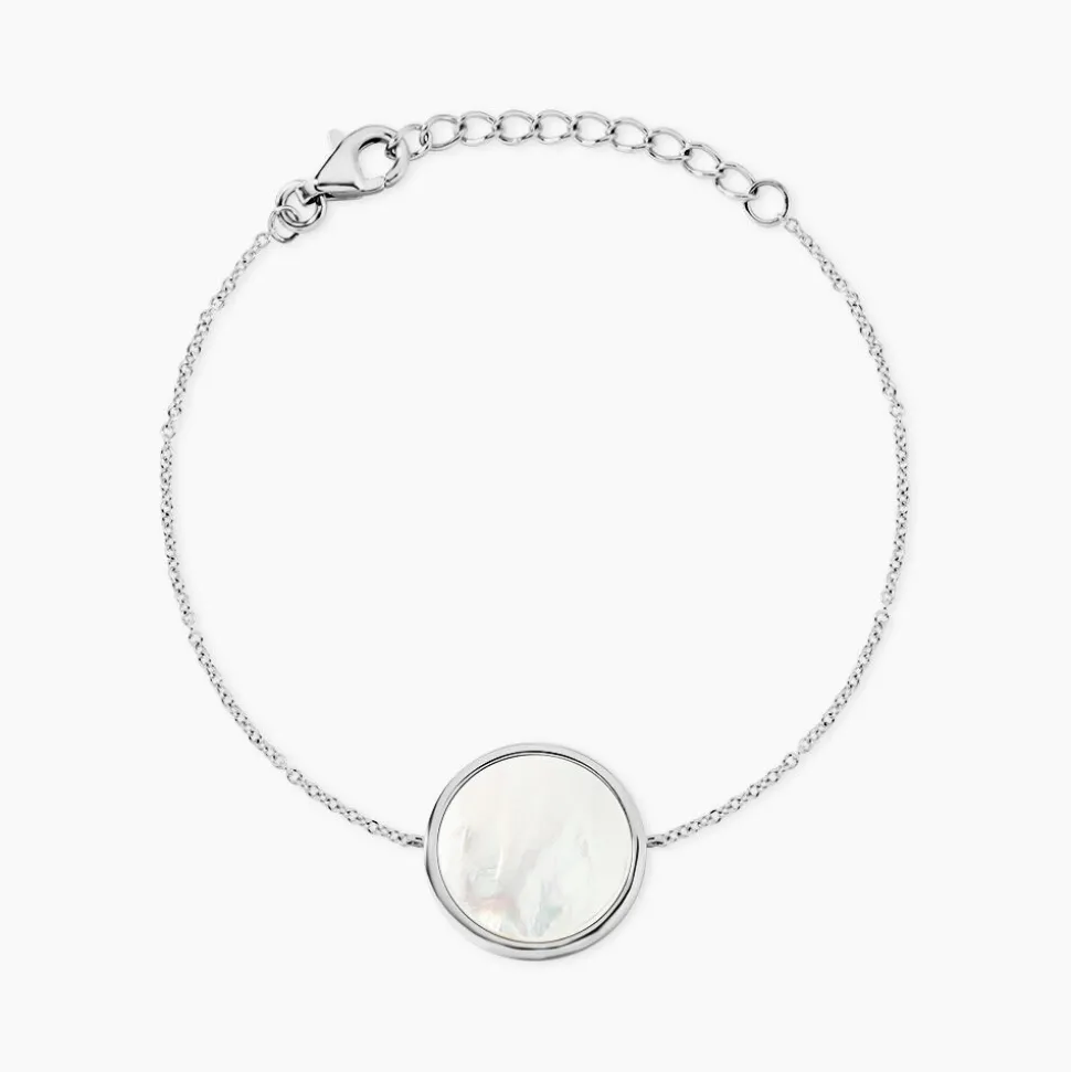 Bracelet Zealie Argent Blanc Nacre