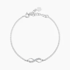 Bracelet Zelma Argent Blanc