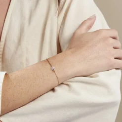 Bracelet Zihna Plaqué Or Jaune Pierre De Synthèse Oxyde|Marc Orian New