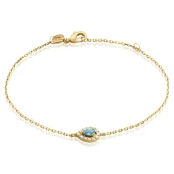 Bracelet Zihna Plaqué Or Jaune Pierre De Synthèse Oxyde|Marc Orian