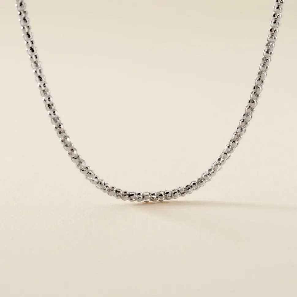 Chaine Nahila Argent Blanc
