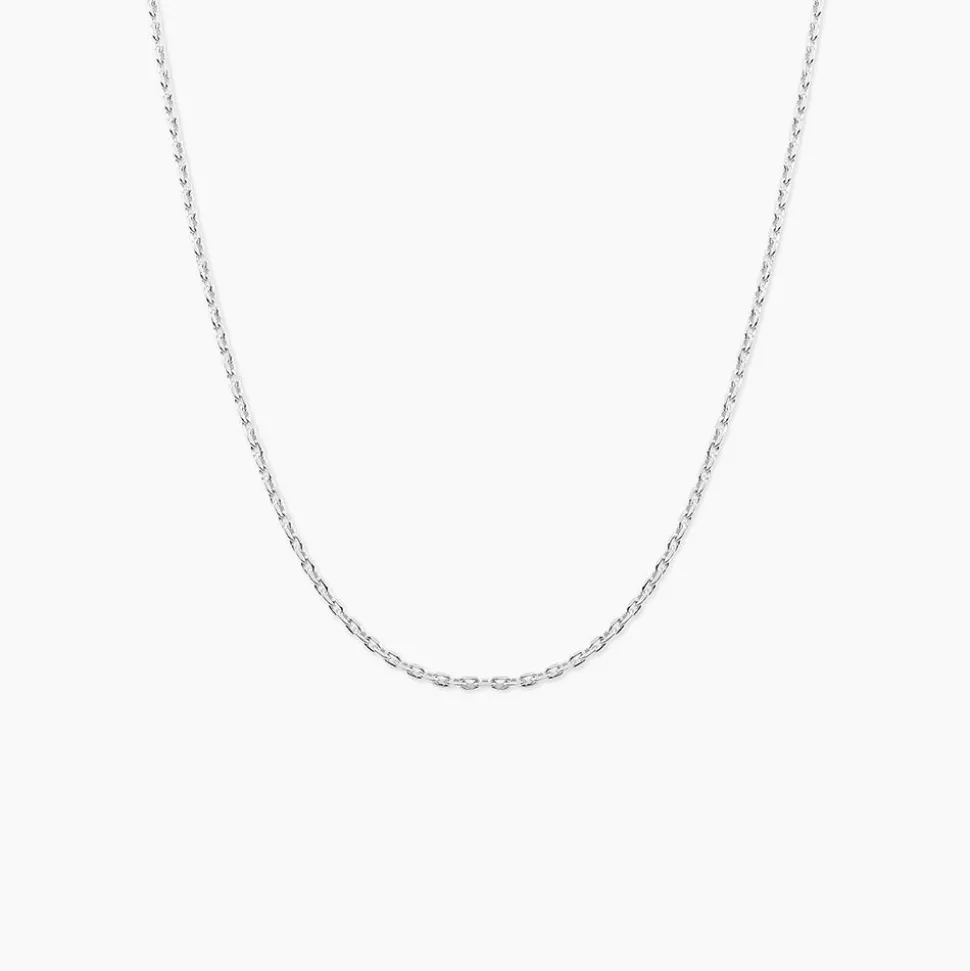 Chaîne Claudine Maille Forçat Argent Blanc