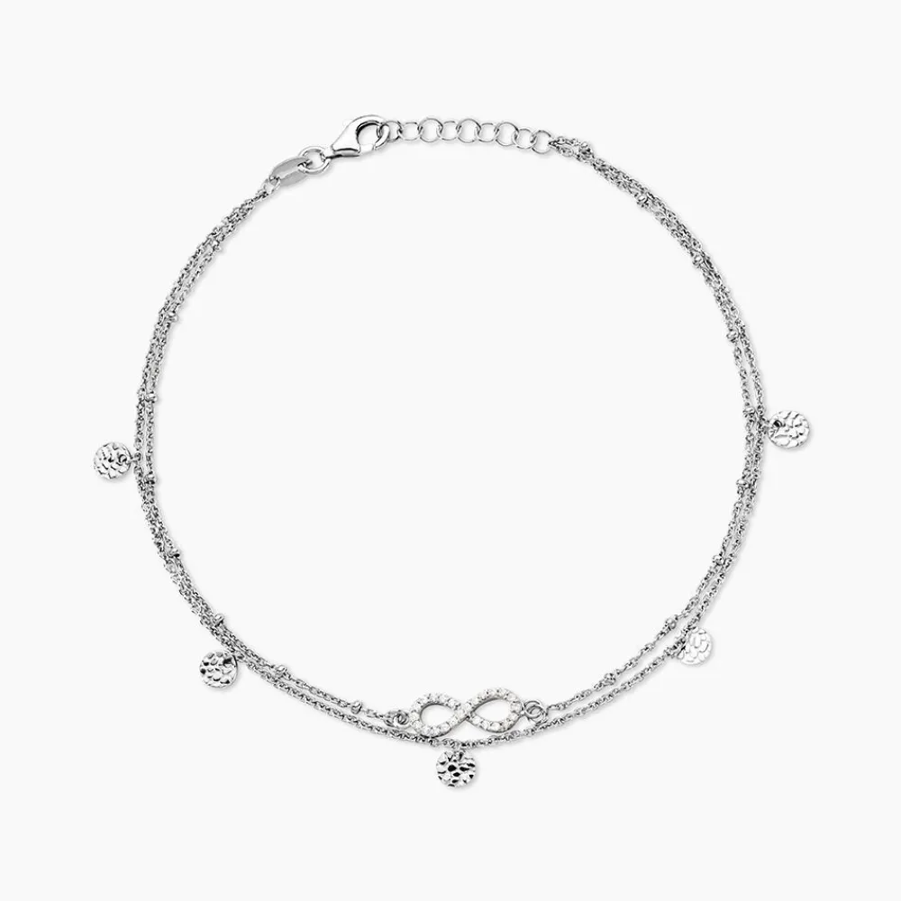 Chaîne De Cheville Argent Blanc Roschen Oxydes De Zirconium|Marc Orian Hot