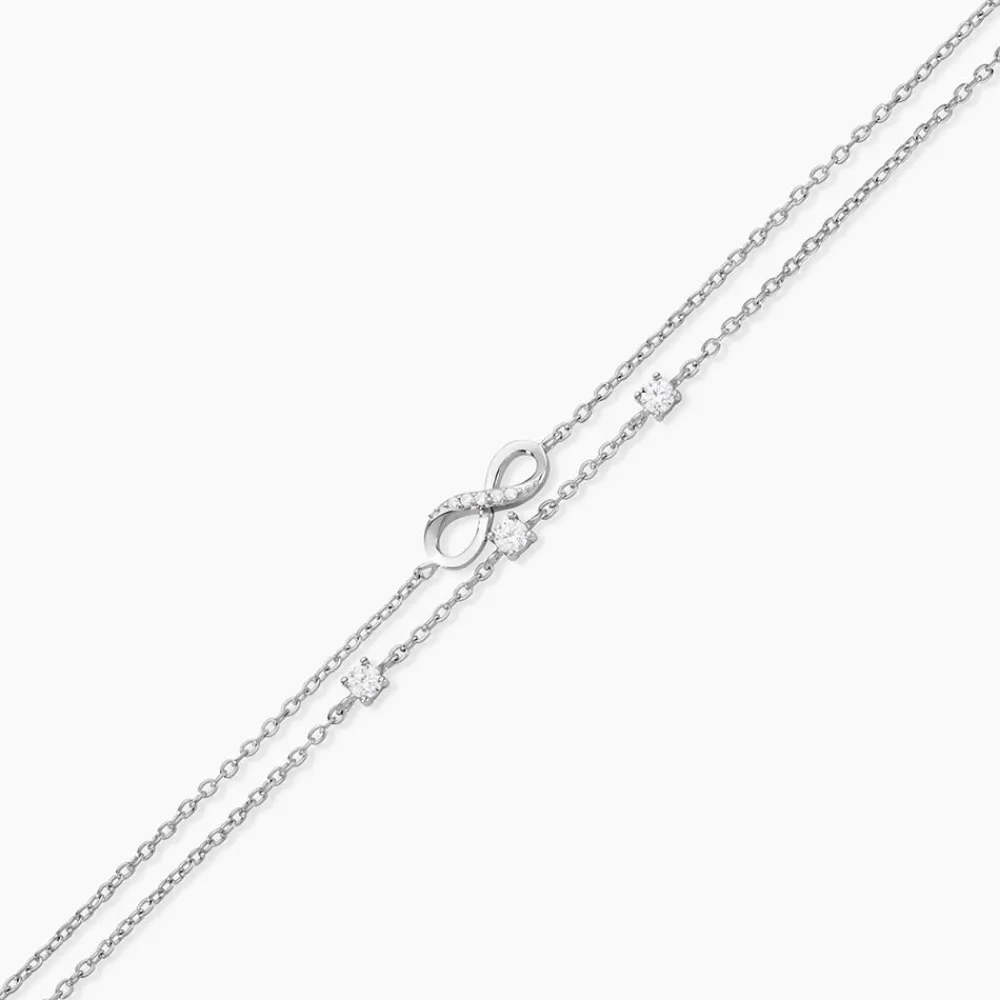 Chaîne De Cheville Aurelio Argent Blanc Oxyde De Zirconium|Marc Orian Sale
