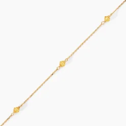 Chaîne De Cheville Edvina Plaqué Or Jaune Cristaux De Swarovski|Marc Orian New