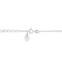 Chaîne De Cheville Laurelyn Maille Alternee 1/1 Argent Blanc|Marc Orian