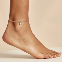 Chaîne De Cheville Laurelyn Maille Alternee 1/1 Argent Blanc|Marc Orian