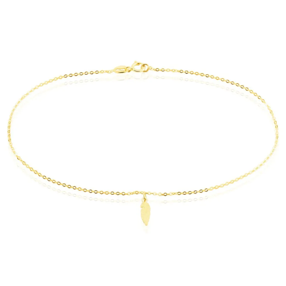 Chaîne De Cheville Plume Or Jaune|Marc Orian