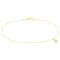 Chaîne De Cheville Valentiane Or Jaune Oxyde De Zirconium|Marc Orian New