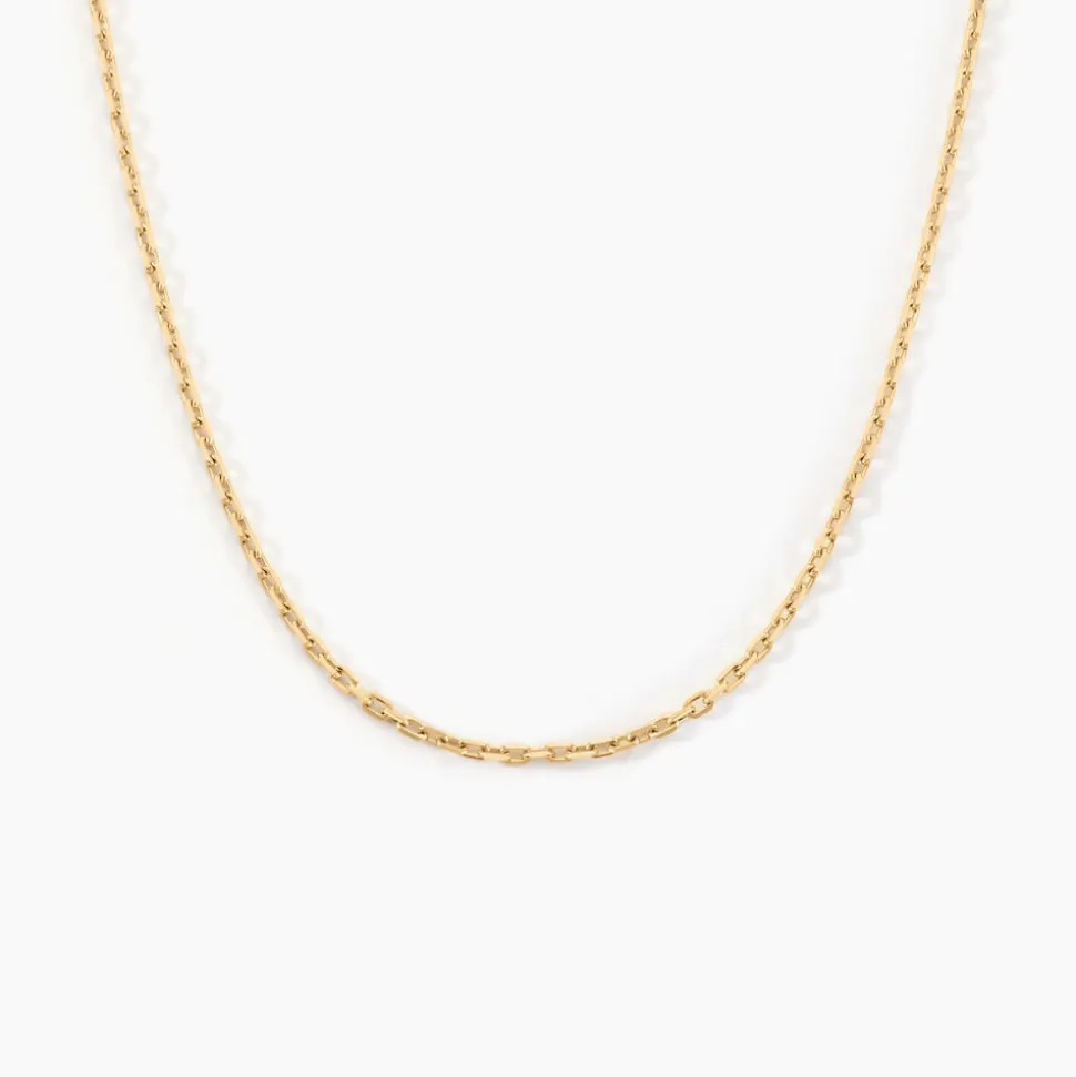 Chaîne Faneliaae Maille Forçat Diamantée Or Jaune