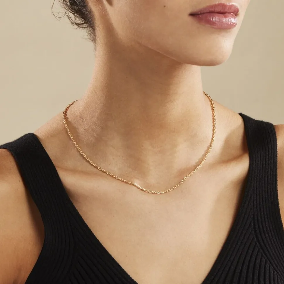 Chaîne Igoa Maille Forçat Diamantee Or Jaune