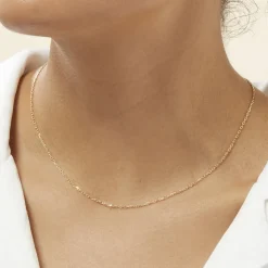 Chaîne Igoa Maille Forçat Diamantee Or Jaune
