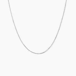 Chaîne Igoa Maille Forçat Diamantee Or Blanc