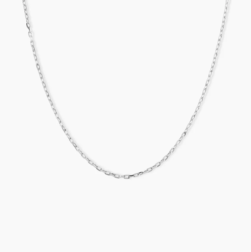 Chaîne Igoa Maille Forçat Diamantee Or Blanc