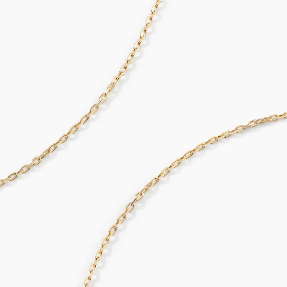 Chaîne Igoa Maille Forçat Diamantee Or Jaune