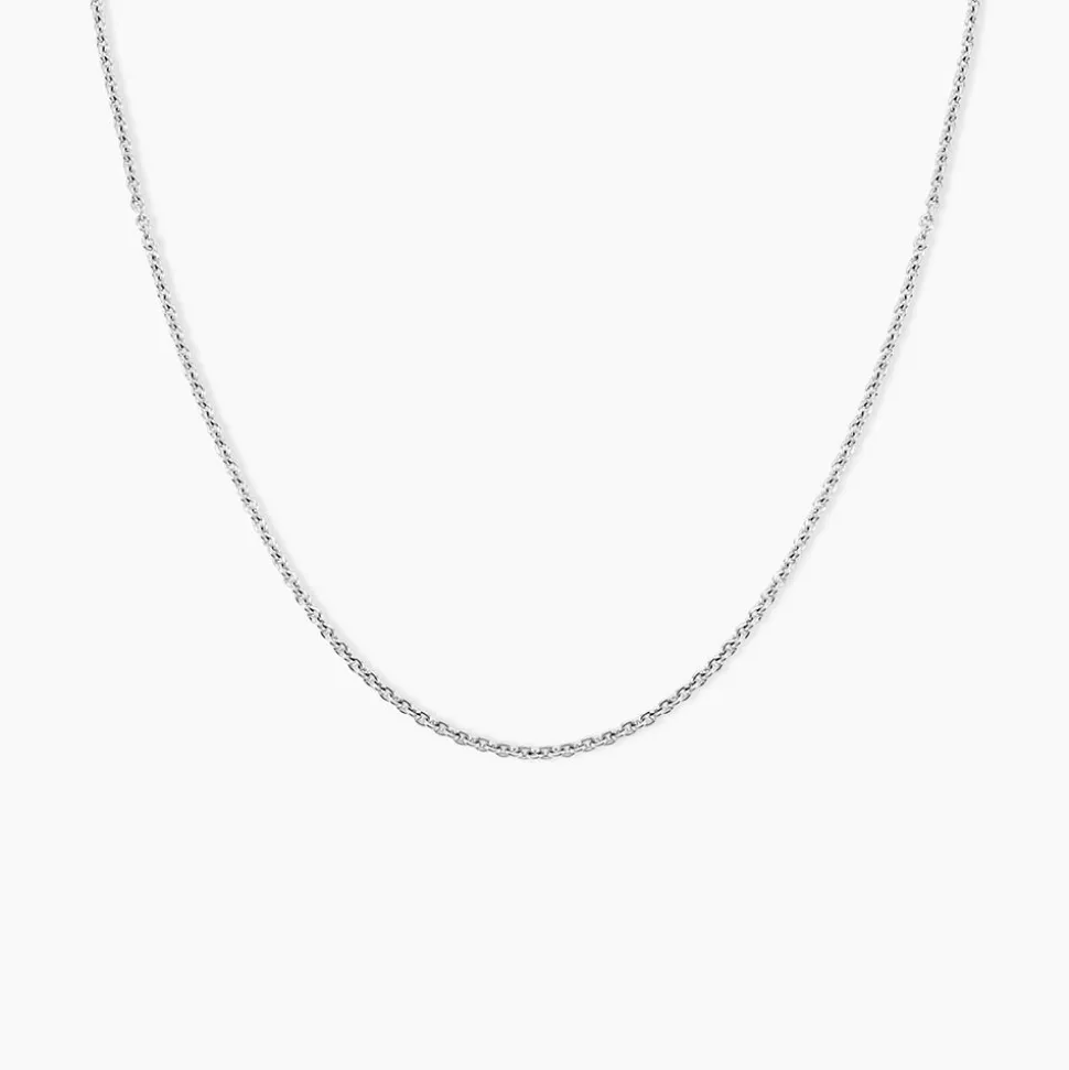 Chaîne Ilda Maille Forçat Limee Or Blanc